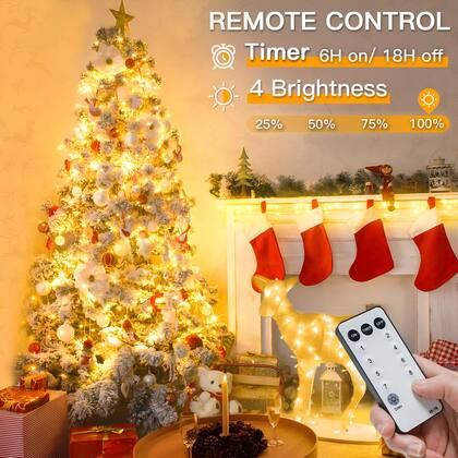 Imagem de Temporizador remoto String Lights suddus 10m 100 LED Warm White