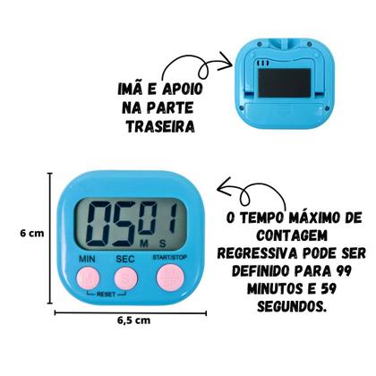 Imagem de Temporizador Timer Digital Cronômetro De Plástico A Pilha