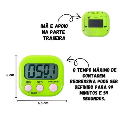 Imagem de Temporizador Timer Digital Cronômetro De Plástico A Pilha