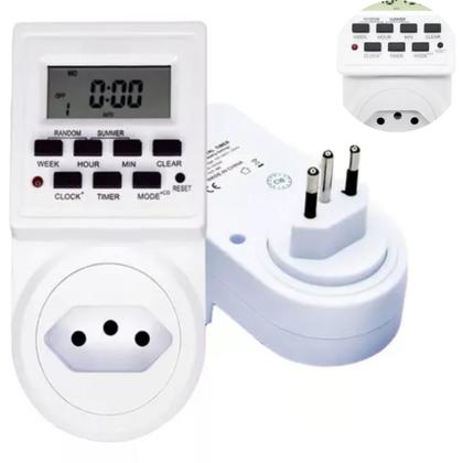 Imagem de Temporizador Timer Digital Lcd 20 Programações Tomada Bivolt 