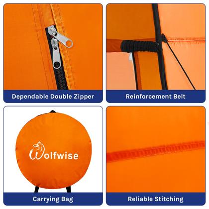 Imagem de Tenda de chuveiro WolfWise Portable Pop Up Privacy Camping Orange