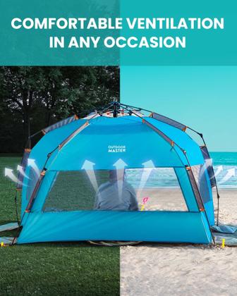 Imagem de Tenda de praia OutdoorMaster Ocracoke Coast 4 pessoas UV 50+