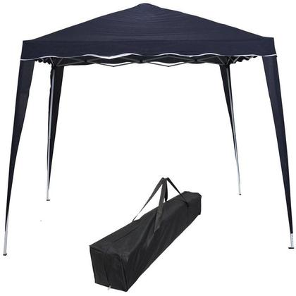 Imagem de Tenda Gazebo Articulada 2,4x2,4 m Barraca Praia Sanfonada Dobrável Azul Alumínio com Bolsa