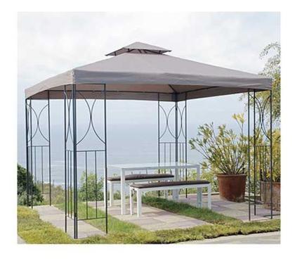Imagem de Tenda Gazebo Base Larga Aco E Poliester 3x3m Marrom - Angra