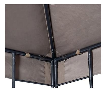 Imagem de Tenda Gazebo Base Larga Aco E Poliester 3x3m Marrom - Angra