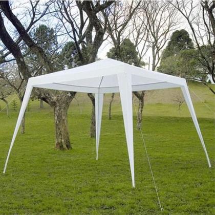 Imagem de Tenda Gazebo Branca em Polietileno 3X3 Metros Desmontável 301201 BELFIX