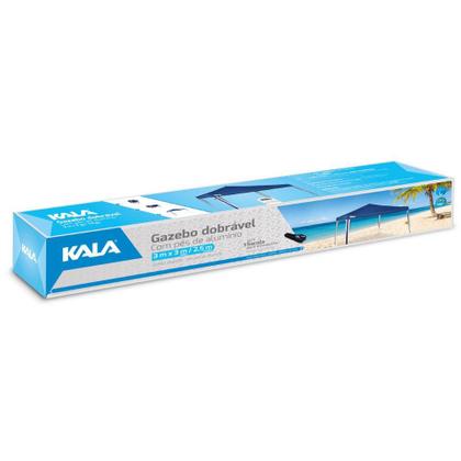 Imagem de Tenda gazebo dobrável alumínio 3,00 x 3,00 metros azul - Kala