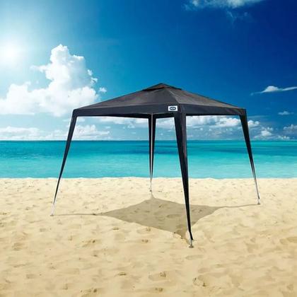 Imagem de Tenda Gazebo Mor Ráfia P/ Praia Aço Carbono 2,4x3m