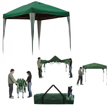 Imagem de Tenda Gazebo Verde em Poliéster 3X3 Metros Articulada c/ Pés em Alumínio 331200 BELFIX