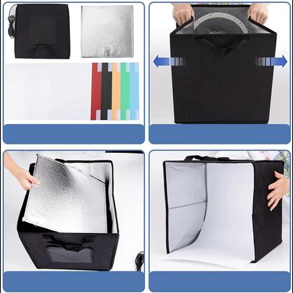 Imagem de Tenda Led Estúdio Portátil 30x30 Com Fundos - FI30