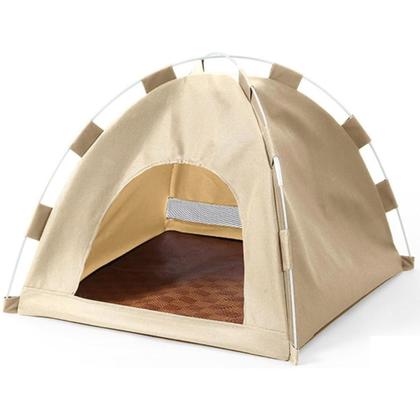 Imagem de Tenda Portatil Caminha Gato Cachorro Pet Animais Estimaçao Casinha Cabana Dobravel Arranahdor Confortavel Rasqueavel