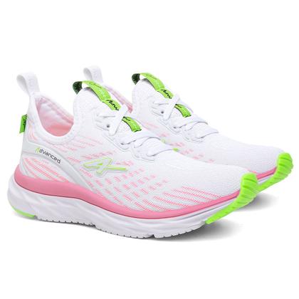 Imagem de Tenis Academia Branco Feminino Caminhada Esportivo Trabalho Escola Urbano Sola Expandida Ultra leve