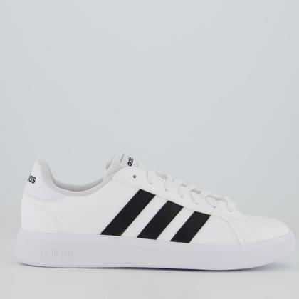 Imagem de Tênis Adidas Grand Court Base 2.0 Sim Feminino Branco e Preto