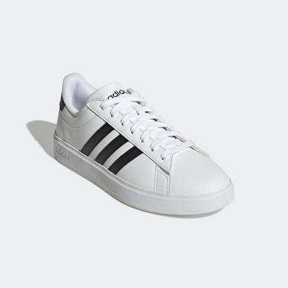 Imagem de Tênis Adidas Grand Court Cloudfoam Feminino - Branco e Preto