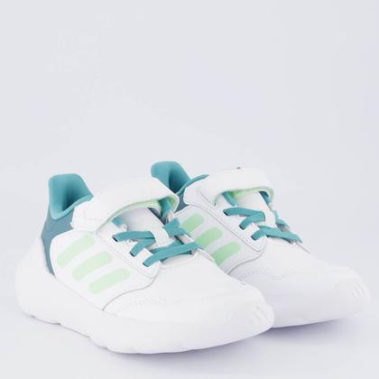 Imagem de Tênis Adidas Tensaur Run 3.0 Branco e Verde Juvenil