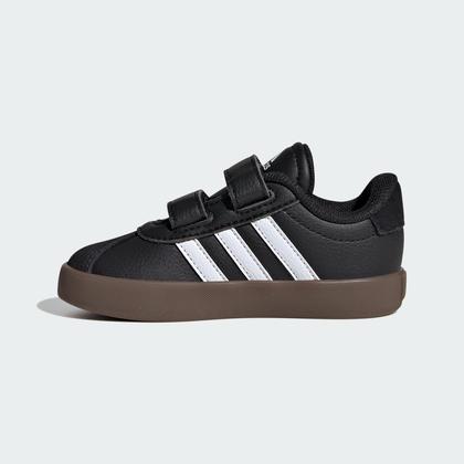 Imagem de Tênis adidas VL Court 3.0 Kids Unissex para crianças preto/branco/marrom