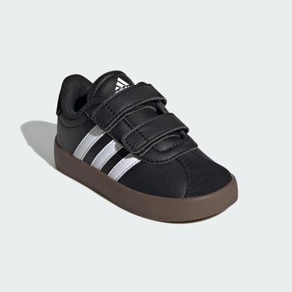 Imagem de Tênis adidas VL Court 3.0 Kids Unissex para crianças preto/branco/marrom