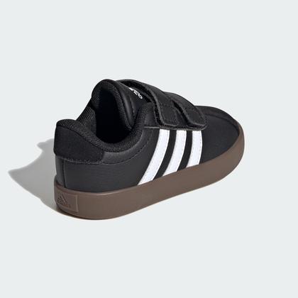 Imagem de Tênis adidas VL Court 3.0 Kids Unissex para crianças preto/branco/marrom