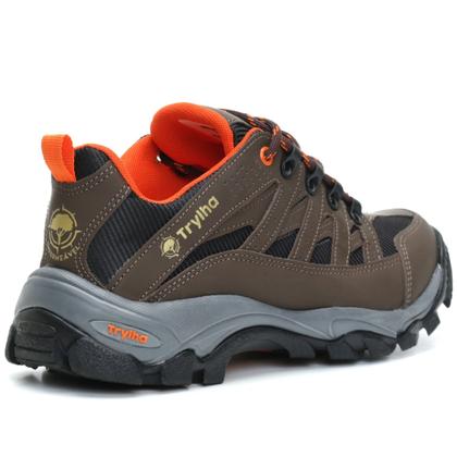 Imagem de Tênis Adventure Masculino Trylha em Couro  Palmilha em Gel  Waterproof- Sola antiderrapante