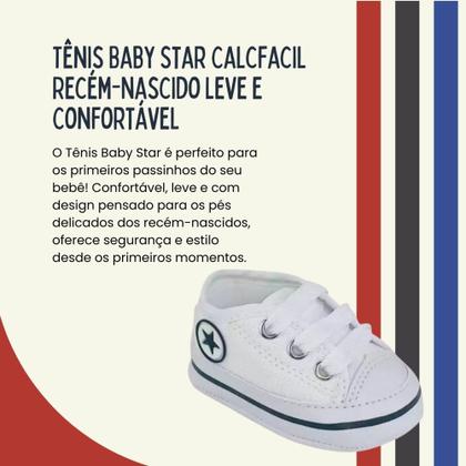 Imagem de Tênis Baby Star Calcfacil Recém-Nascido Leve e Confortável