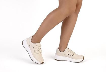 Imagem de Tênis Beira Rio Casual Feminino Com Solado Plataforma Branco Off