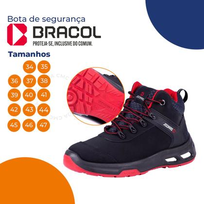 Imagem de Tenis Bota Botina Trabalho Segurança Epi Bracol Detroit Pro