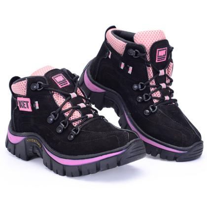 Imagem de Tenis Bota Feminino Couro Legitimo Coturno Adventure Ket Tratorado