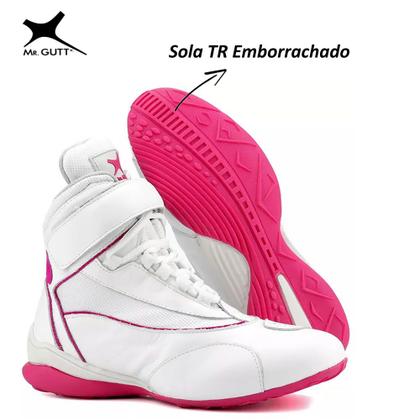 Imagem de Tenis Bota Masculino Feminino Couro Fitness Treino Academia