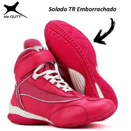 Imagem de Tenis Bota Masculino Feminino Couro Fitness Treino Academia