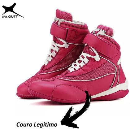 Imagem de Tenis Bota Masculino Feminino Couro Fitness Treino Academia