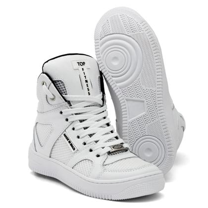 Imagem de Tênis Bota Sneaker Unissex Academia Cano Alto Camurça Resistente Confortável