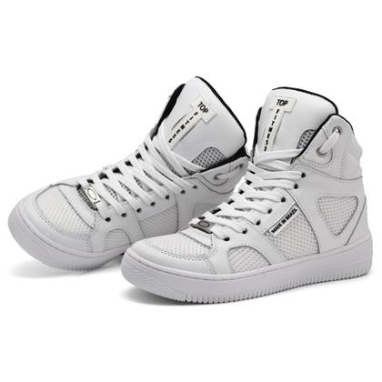 Imagem de Tênis Bota Sneaker Unissex Academia Cano Alto Camurça Resistente Confortável