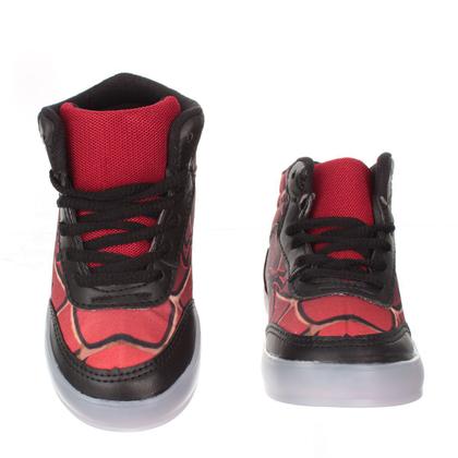 Imagem de Tenis Botinha Com Luz de Led  Infantil Masculino Aranha Meninos C/Pulseira