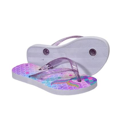 Imagem de Tênis Botinha Infantil Led Feminino Sereia Casual + Chinelo