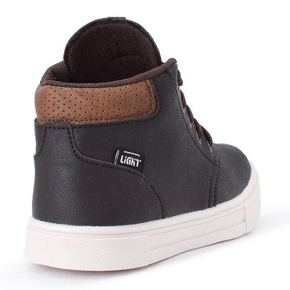 Imagem de Tenis Botinha Infantil Meninos Casual Cano Alto Confortavel + Relogio