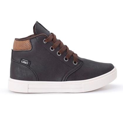 Imagem de Tenis Botinha Infantil Meninos Casual Cano Alto Confortavel + Relogio