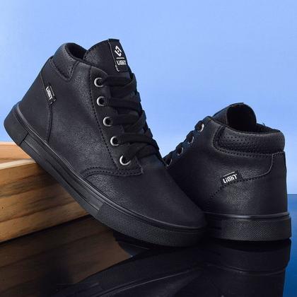 Imagem de Tenis Botinha Infantil Meninos Casual Cano Alto Confortavel + Relogio