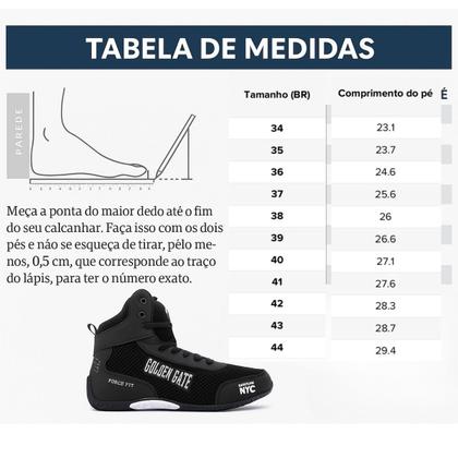 Imagem de Tênis Botinha Masculino Preto Confortável para Treino Academia Fitness Luta e Boxe