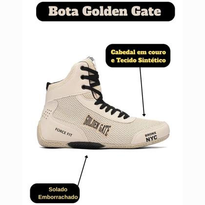 Imagem de Tênis Botinha Masculino Preto Confortável para Treino Academia Fitness Luta e Boxe