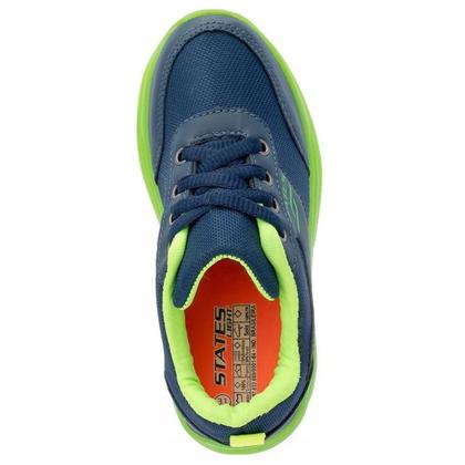 Imagem de Tênis Botinho Meninos Rodinha Removível Patins Azul Verde