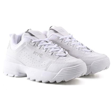 Imagem de Tenis Branco Disrupt Feminino Masculino Nyc Shoes Moda