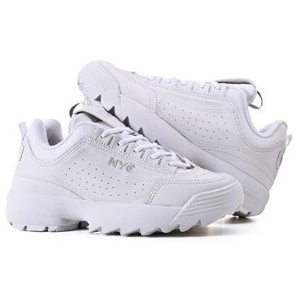 Imagem de Tenis Branco Disrupt Feminino Masculino Nyc Shoes Moda