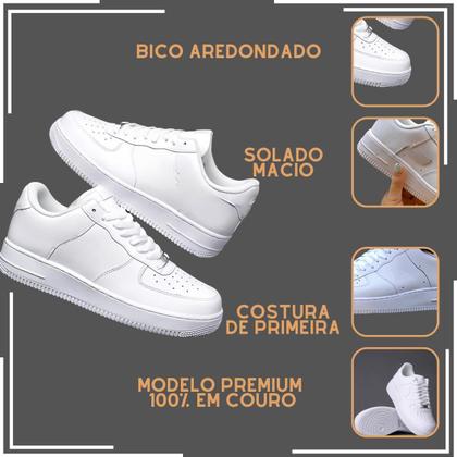 Imagem de Tenis Branco Feminino Casual Reveillon Super Macio e Confortável Lançamento