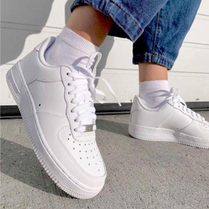 Imagem de Tenis Branco Feminino Casual Reveillon Super Macio e Confortável Lançamento