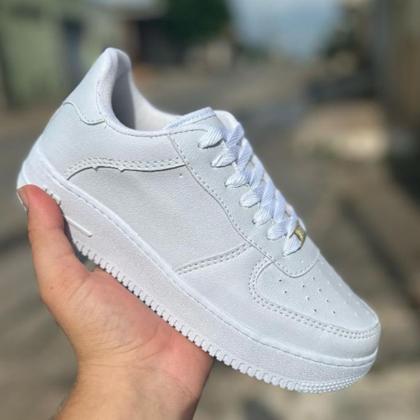 Imagem de Tenis Branco Feminino Casual Reveillon Super Macio e Confortável Lançamento