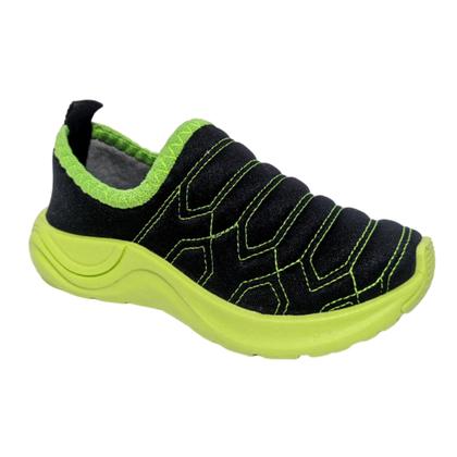 Imagem de Tênis Calce Fácil elástico sem cadarço bordado Slip on Preto