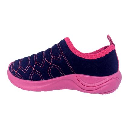 Imagem de Tênis Calce Fácil elástico sem cadarço bordado Slip on Preto