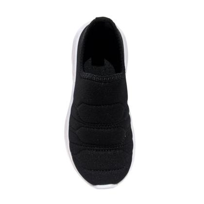 Imagem de Tênis Calce Fácil elástico sem cadarço bordado Slip on Preto