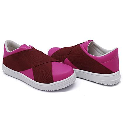 Imagem de Tênis Calce Fácil Yoyo Store Com Elásticos Cruzados Confortável e Estiloso