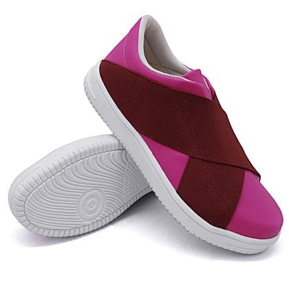 Imagem de Tênis Calce Fácil Yoyo Store Com Elásticos Cruzados Confortável e Estiloso